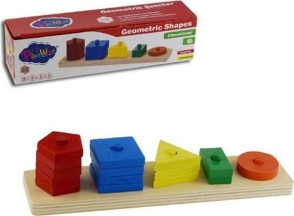 Onyıl Oyuncak Kutuda Ahşap Geometrik Şekiller - Image 1