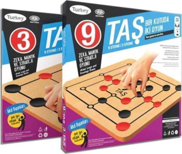 Redka Akıl Oyunları 9 Taş 3 Taş Zeka Oyunu - Image 1