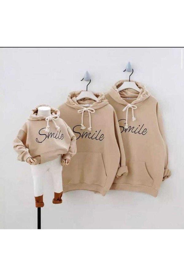 Bav Butik Ayvitrin Aile Sweatshirt Nakışlı Kapüşonlü Vizyon - Image 1