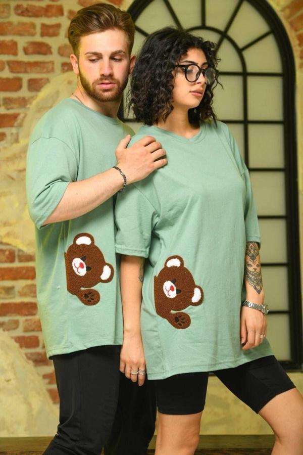 Bav Butik Ayvitrin Sevgili Kombini Unicex Çift Tişört - Image 1