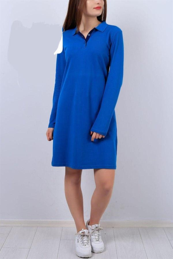 Bav Butik Ayvitrin Kadın Kısa Kalem Elbise Lakos Yaka - Image 1