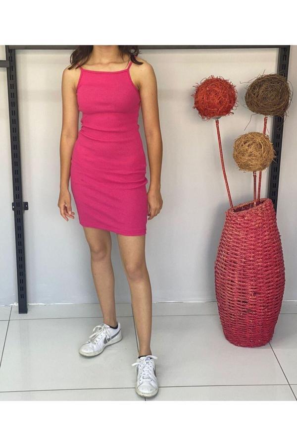 Bav Butik Ayvitrin Genç Ip Askılı Elbise Yazlık Triko - Image 1