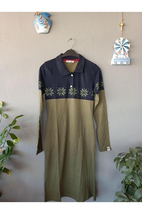 Bav Butik Ayvitrin Kadın Midi Elbise Desenli - Image 1