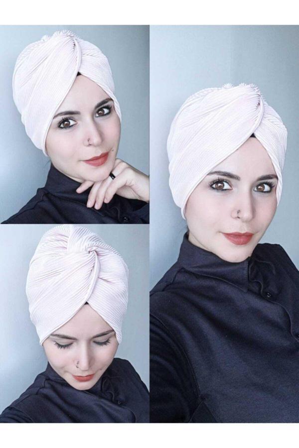 Bav Butik Ayvitrin Tesettür Pliseli Düğüm Bone - Image 1