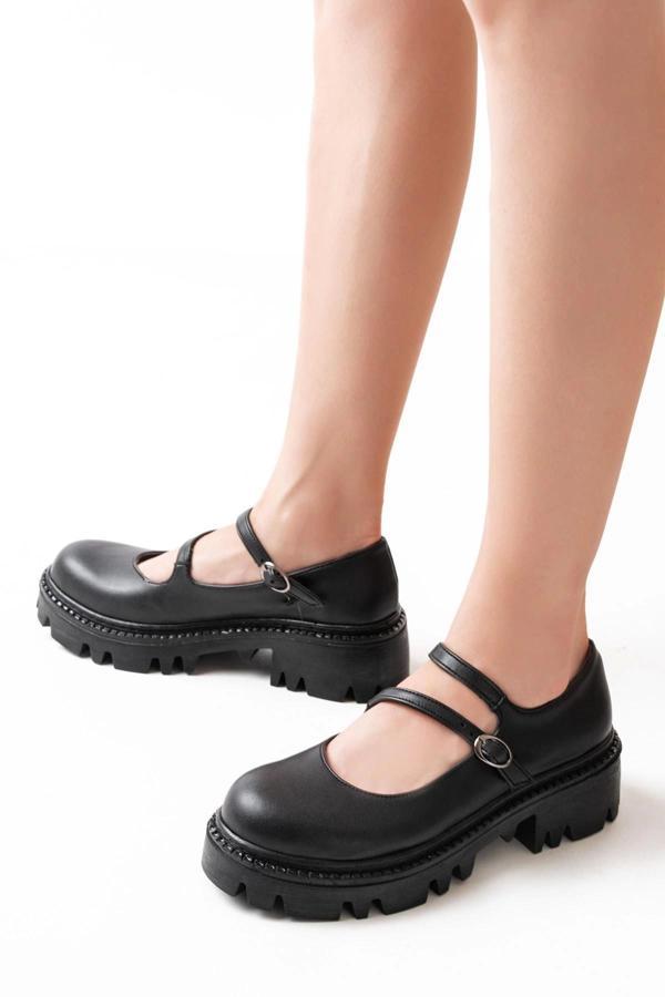 868-756 Siyah Günlük Yüksek Tabanlı Loafer Ayakkabı - Image 1