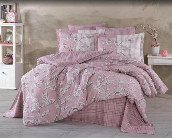 Hobby Çift Kişilik Ranforce Nevresim Takımı Vanessa Pudra - Image 1