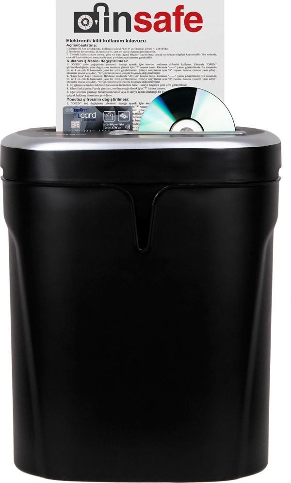 Baove PS725 Evrak İmha Makinesi ve Kağıt Kesme - Cd - Kredi Kartı İmha Makinesi - Çapraz Kesim - 20 litre - Image 1