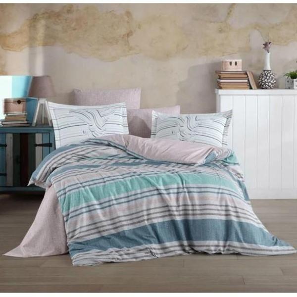 Hobby Çift Kişilik Ranforce Nevresim Takımı Debora Turkuaz - Image 1