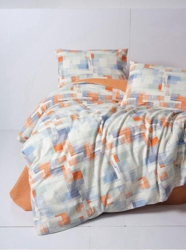 Cotton Box Flanel Nevresim Takımı Çift Kişilik Rina Kiremit - Image 1