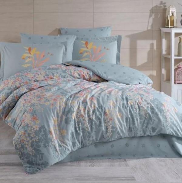 Hobby Çift Kişilik Ranforce Nevresim Takımı Serena Mavi - Image 1