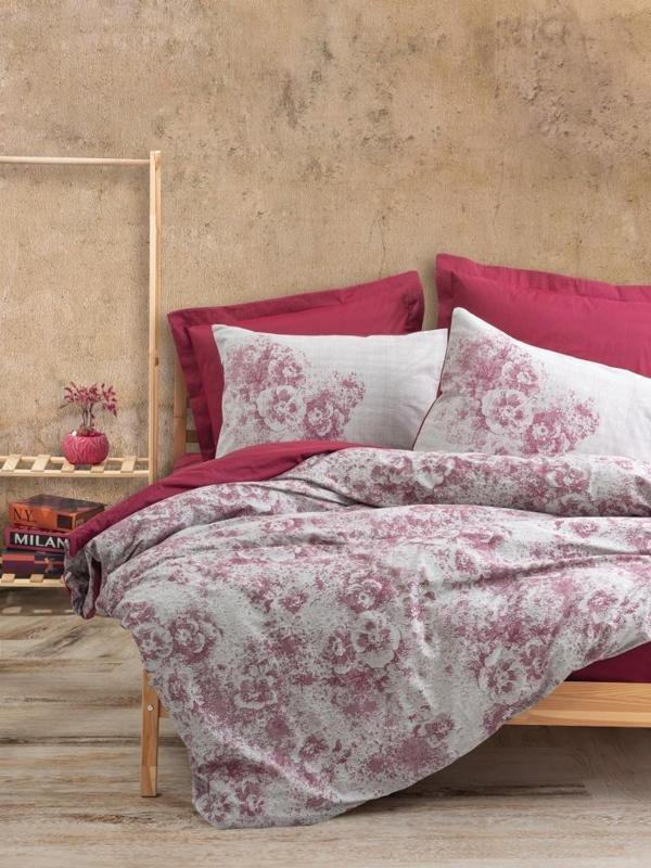 Cotton Box Dual Çift Kişilik Nevresim Takımı Vilda Bordo - Image 1