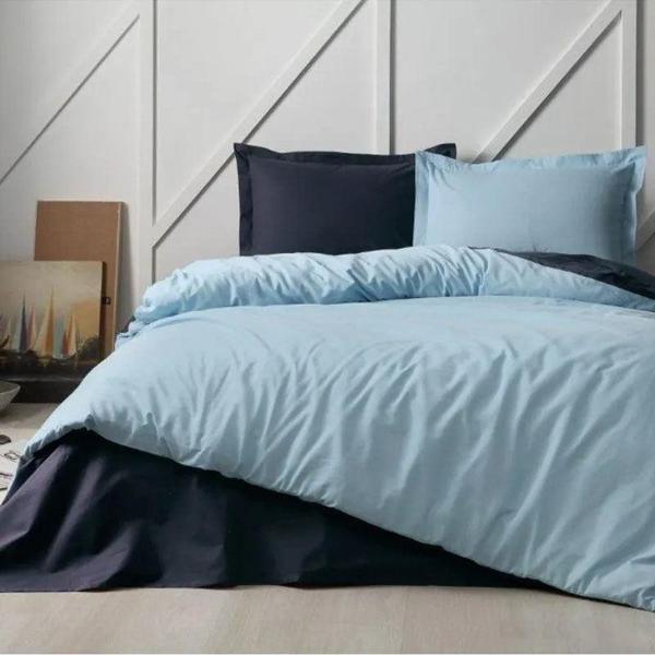 Özdilek Çift Kişilik Ranforce Nevresim Takımı Colormix Aqua Lacivert - Image 1