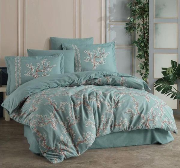 Hobby Çift Kişilik Ranforce Nevresim Takımı Camila Yeşil - Image 1