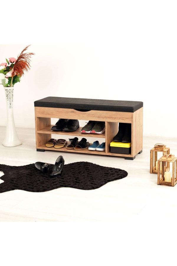 Mistik Home Arna Çam Puflu Ayakkabılık - Image 1