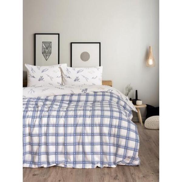 Cotton Box Flanel Nevresim Takımı Çift Kişilik Lavanid Mavi - Image 1
