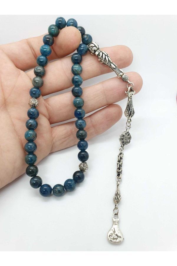 Sertifikalı Apatit Doğal Taş Tesbih 8 Mm - Image 1