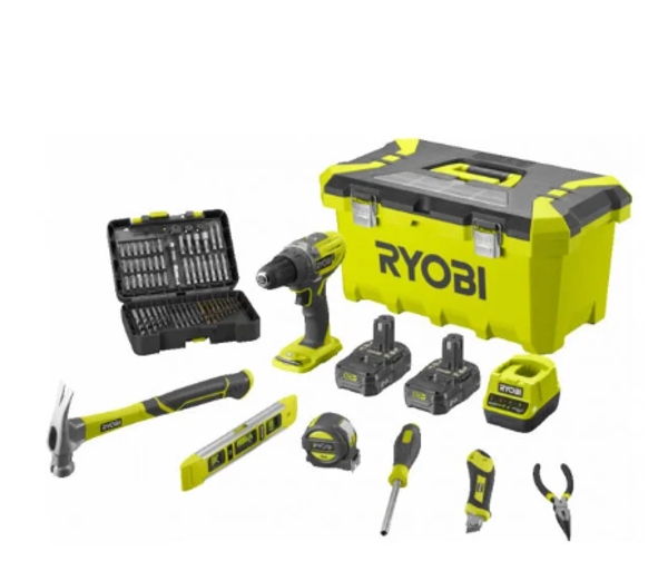 Ryobi R18PD3-220Tah Akülü Darbeli Matkap 18 V + Aksesuar Seti - Image 1