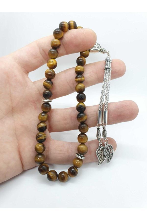 Sertifikalı Kaplan Gözü Doğal Taş Tesbih 8 Mm - Image 1