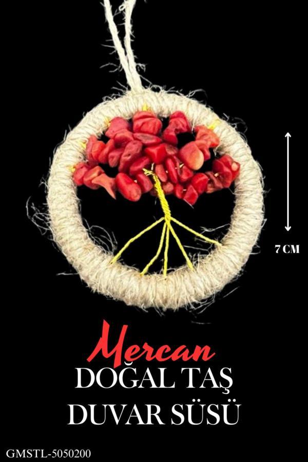 Sertifikalı Mercan Doğal Taş El Yapımı Duvar Süsü & Araba Süsü & Kapı Süsü - Image 1