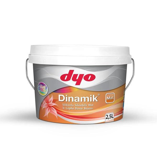 DYO 2,5LT DİNAMİK MAT SİLİKONLU SİLİNEBİLİR İÇ CEPHE DUVAR BOYASI (4689) - Image 1