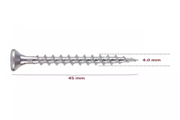  Sunta Vidası 4,0X45 Çinko 500 Adet - Image 1