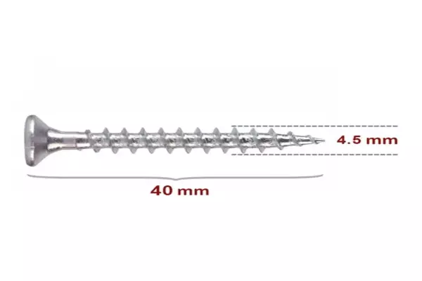  Sunta Vidası 4,5X40 Çinko 50 Adet - Image 1