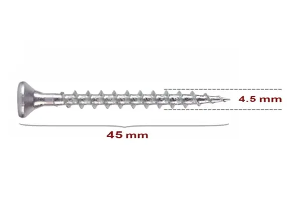  Sunta Vidası 4,5X45 Çinko 200 Adet - Image 1