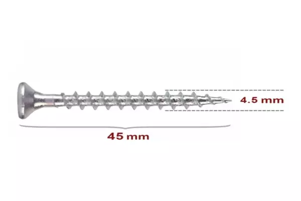 Sunta Vidası 4,5X45 Çinko 50 Adet - Image 1