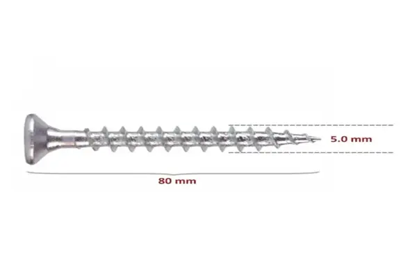 Sunta Vidası 5,0X80 Çinko 200 Adet - Image 1