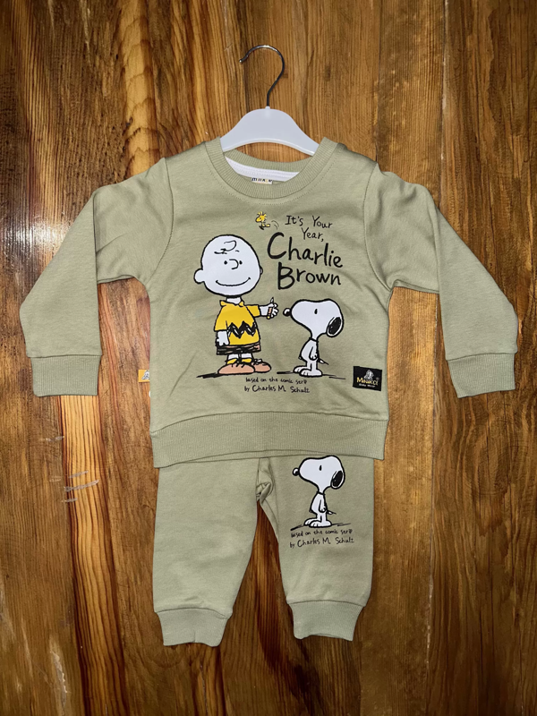 6-24 aylık charlie baskılı takım yeşil - Image 1