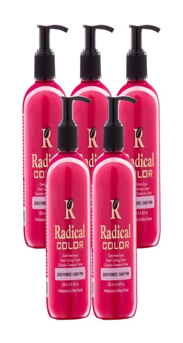Radical Color NEW 25/Candypink Amonyaksız Su Bazlı Saç Boyası 250 ML 5 Adet Şeker Pembesi - Image 1