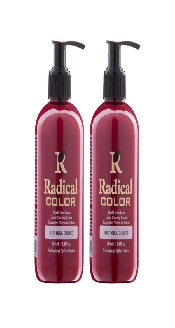 Radical Color NEW 25/Chilired Amonyaksız Su Bazlı Saç Boyası 250 ML 2 Adet Biber Kızılı - Image 1