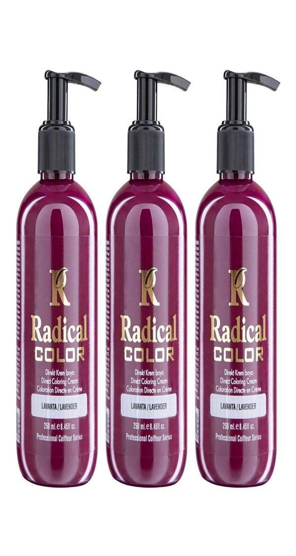 Radical Color NEW 25/Lavender Amonyaksız Su Bazlı Saç Boyası 250 ML 3 Adet Lavanta - Image 1