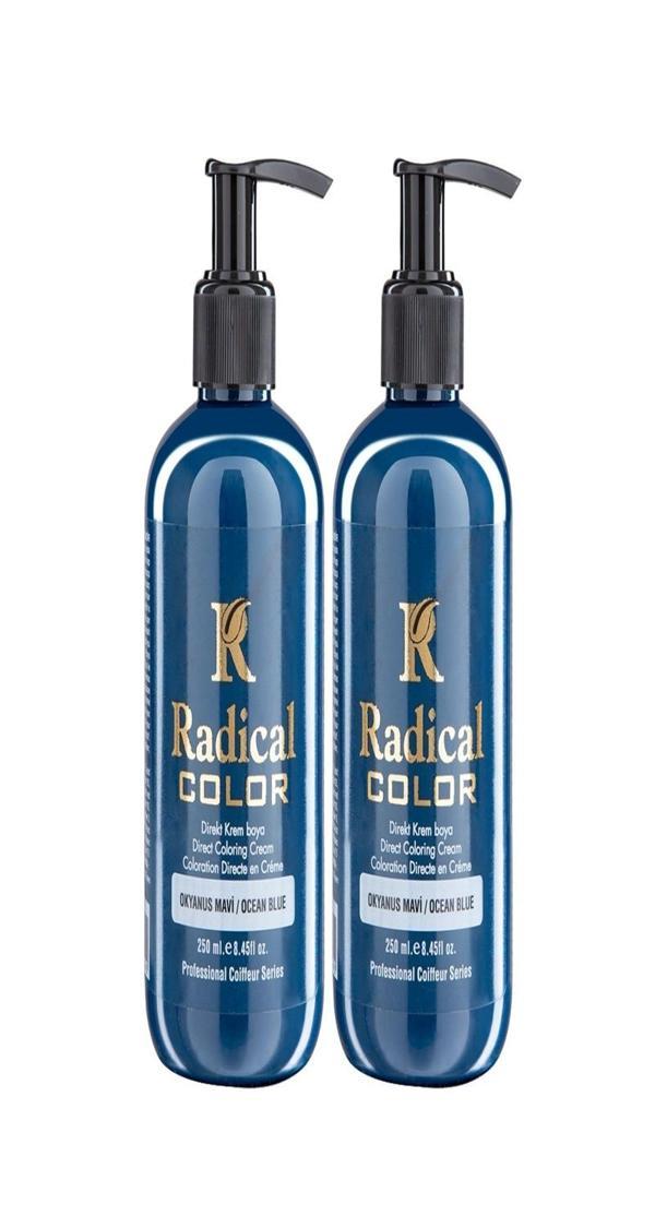 Radical Color NEW 25/Oceanblue Amonyaksız Su Bazlı Saç Boyası 250 ML 2 Adet Okyanus Mavi - Image 1