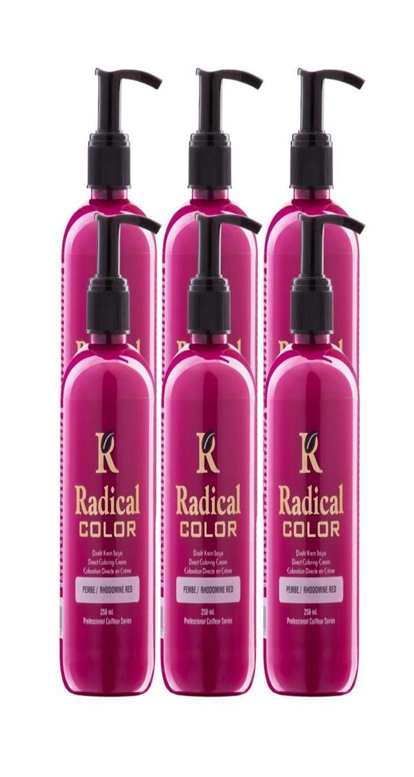 Radical Color NEW 25/Pink Amonyaksız Su Bazlı Saç Boyası 250 ML 6 Adet Pembe - Image 1