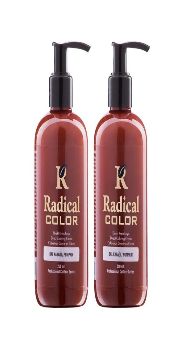 Radical Color NEW 25/Pumpkin Amonyaksız Su Bazlı Saç Boyası 250 ML 2 Adet Bal Kabağı - Image 1