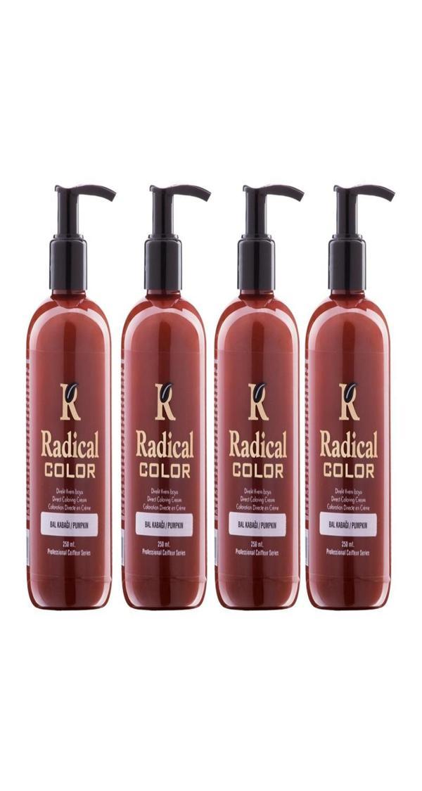 Radical Color NEW 25/Pumpkin Amonyaksız Su Bazlı Saç Boyası 250 ML 4 Adet Bal Kabağı - Image 1