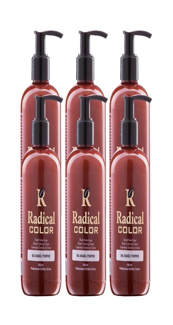 Radical Color NEW 25/Pumpkin Amonyaksız Su Bazlı Saç Boyası 250 ML 6 Adet Bal Kabağı - Image 1