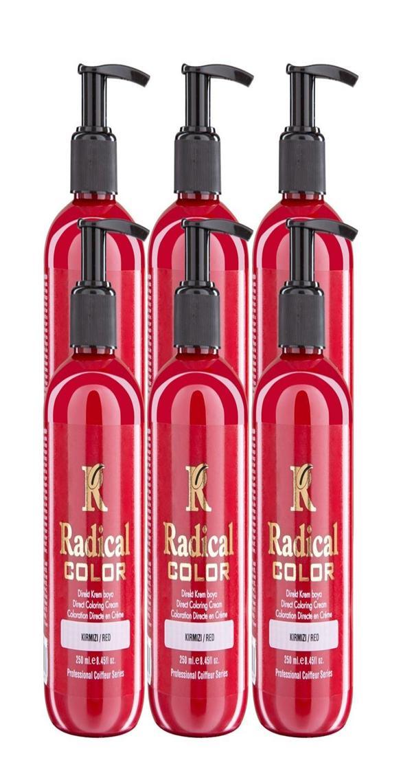 Radical Color NEW 25/Red Amonyaksız Su Bazlı Saç Boyası 250 ML 6 Adet Kırmızı - Image 1