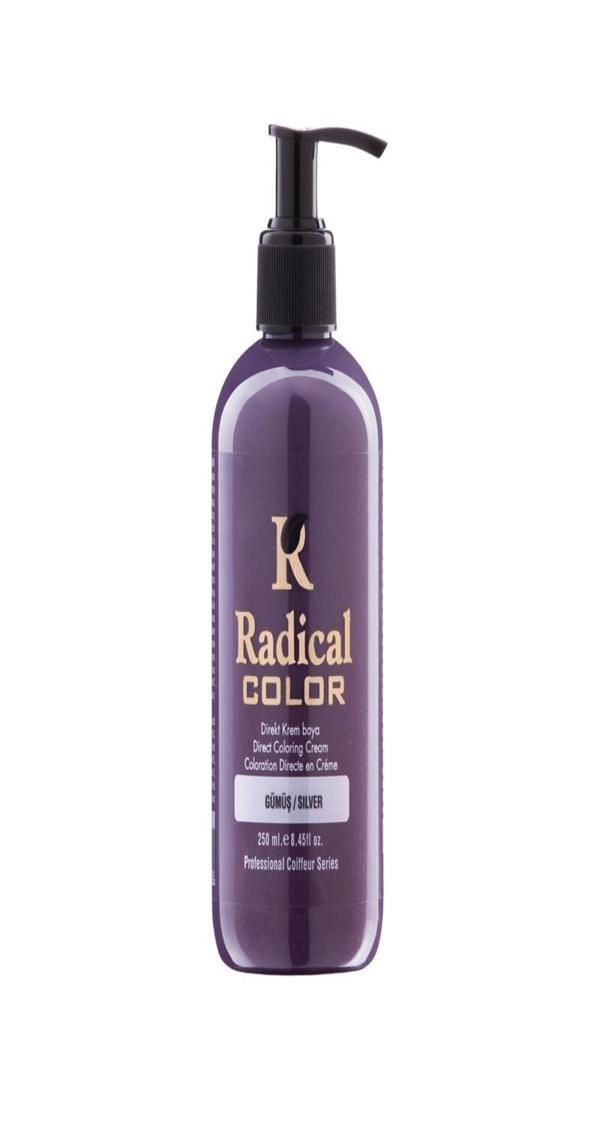 Radical Color NEW 25/Silver Amonyaksız Su Bazlı Saç Boyası 250 ML 1 Adet Gümüş - Image 1