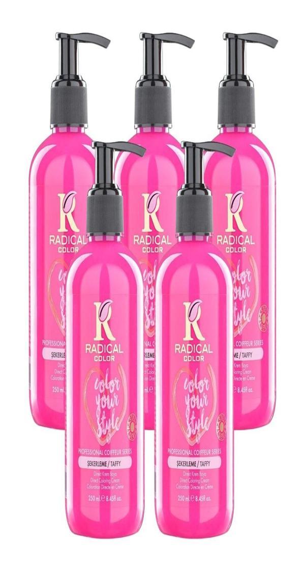 Radical Color NEW 25/Taffy Amonyaksız Su Bazlı Saç Boyası 250 ML 5 Adet Şekerleme - Image 1