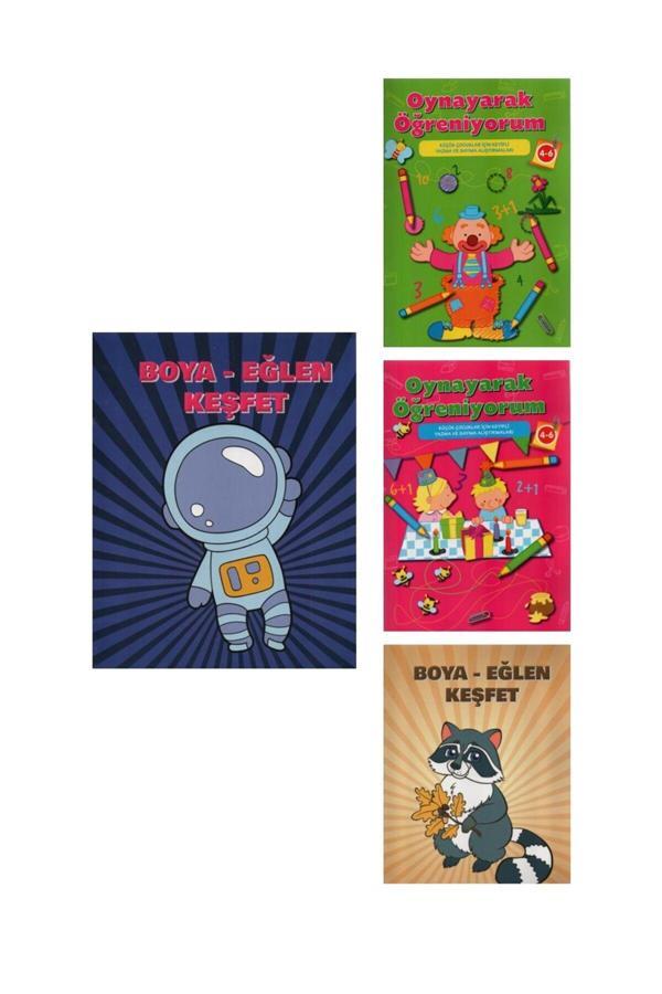 3-6 Yaş Çocuklar İçin Aktivite ve Boyama Kitapları 4 Kitap - Kum Yayınevi - Image 1