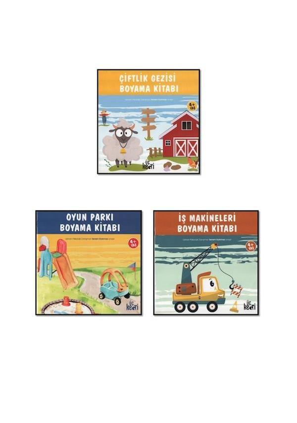 İş Makineleri - Çiftlik Gezisi - Oyun Parkı Boyama Kitapları - Üç Kedi Yayınları - Image 1