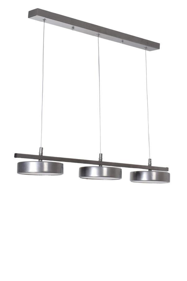 Mayda Modern Salon Yatak Odası Yemek Masası Mutfak Beyaz Işık Ledli Gri Renk 3 Lü Led Avize - Image 1