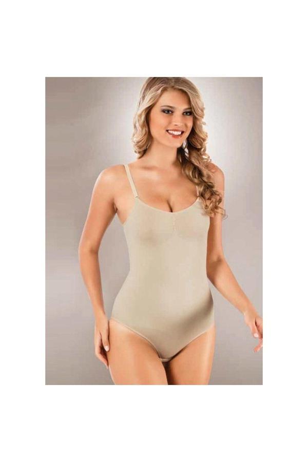 9016 Ince Askılı Çıtçıtlı Korseli Incelten Kadın Body - Image 1