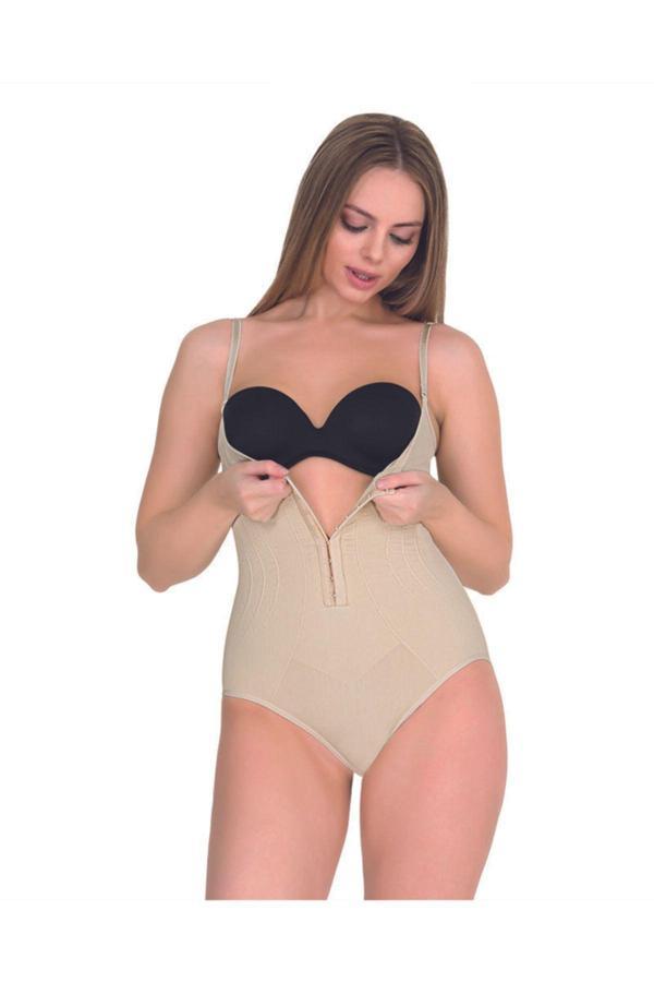 Kadın Göğüs Altı Çıtçıtlı Büyük Beden Body Korse 9105 - Image 1