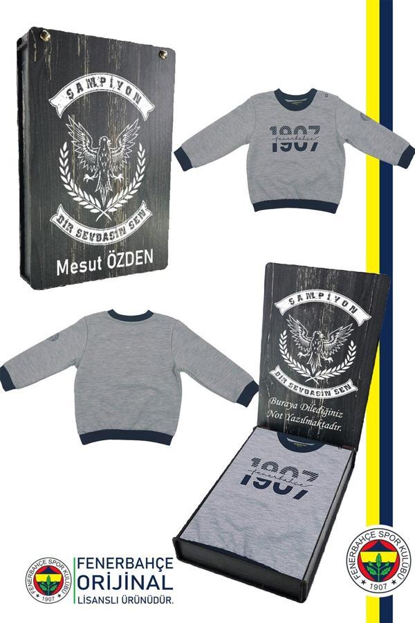 Fenerbahçe Orijinal Lisanslı Uzun Kol Lacivert Bebek 1907 Sweat Kişiye Özel Hediyelik - Image 1