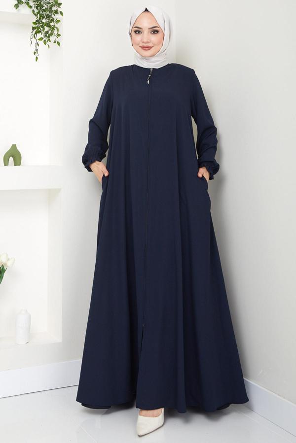 Büyük Beden Mevlana Ferace Lacivert HM02153 - Image 1