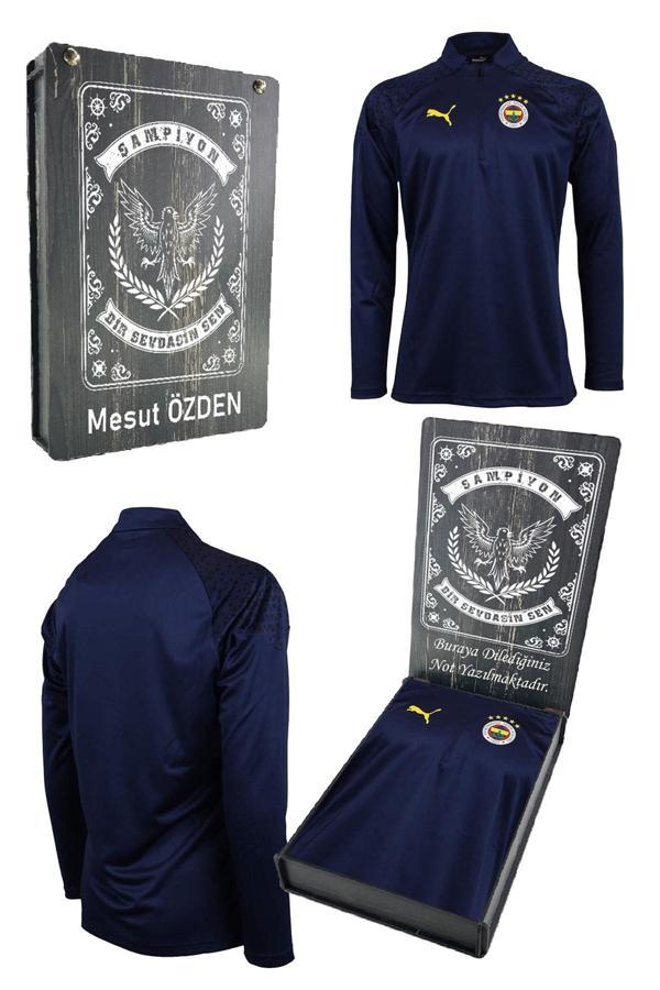 Fenerbahçe Orijinal 23/24 A Takım Hoca Yarım Fermuar Lacivert Çocuk Sweat Kişiye Özel - Image 1