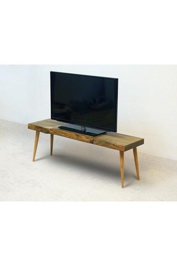 Vivonty Doğal Ağaç Masif Kütük Tv Sehpası 200Cm - Image 1